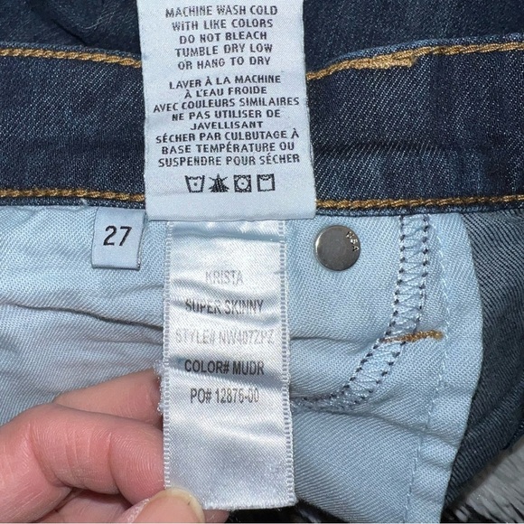 HUDSON KRISTA SUPER SKINNY Mid Rise Jeans Size 27 - Picture 8 of 8